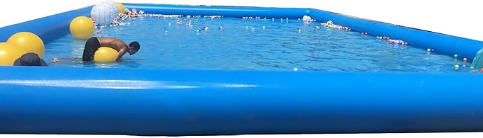 26.2x26.2x2ft Commercial Large Inflatable Pool Blow Up Swim Pools Swimming Lounge Pools with One Blower for Commercial Outdoor Summer