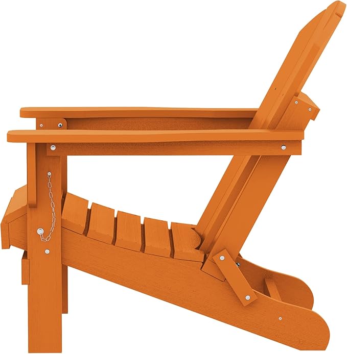 SERWALL Adirondack Chair Set of 8 for Patio Garden Outdoors Fire Pit- Apricot