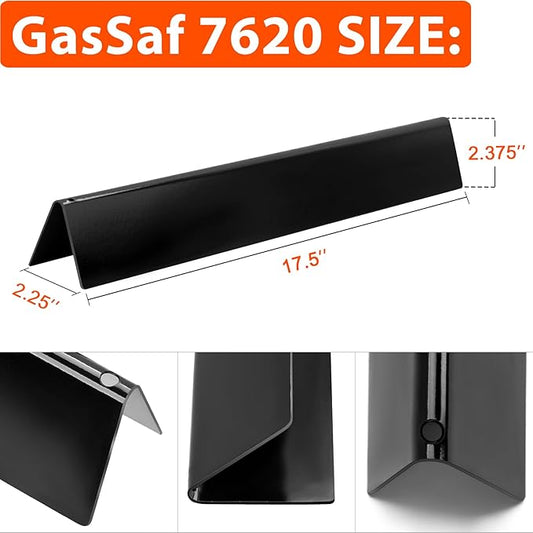GasSaf 17.5" Flavorizer Bar for Weber Genesis 300 E310 E320 E330 S310 S320 S330 EP310 EP320 EP330 Grills with Front Control(2011-2016), 5 PCS Porcelain Enameled Heat Plates for Weber 7620 7621