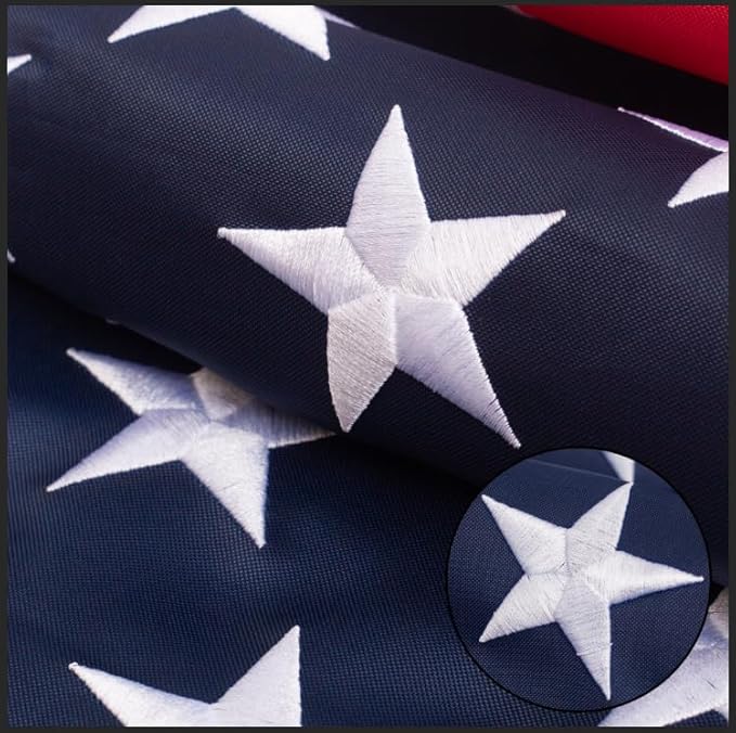 american flag 1x1.5ft, Heavy Duty Polyester USA Flag Outdoor with Embroidered Stars, Sewn Stripes,Brass Grommets for Indoor, Outdoor, All Weather