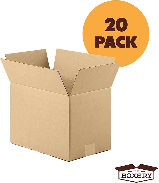 The Boxery 7"x7"x33" Brown/Kraft Corrugated Cardboard Shipping Boxes 20-Pack | Mailing, Packing, Moving & Storage for Business/Home – Durable - Eco-Friendly, Recyclable - Made in the USA