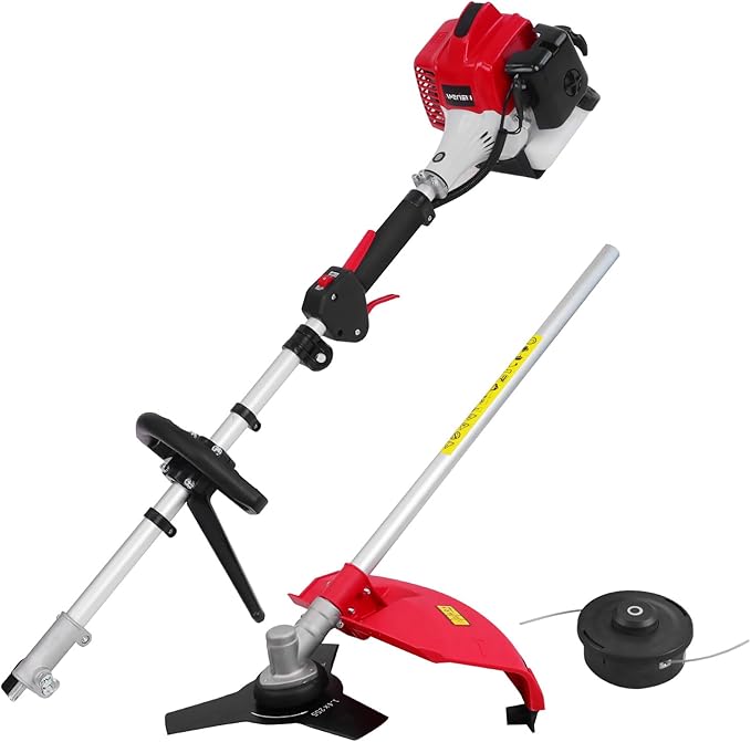 AMERISUN 25.4cc Weed Wacker Gas, 3-in-1 String Trimmer/Edger 16-Inch, 10-Inch Brush Cutter for Garden Edging & Lawn Care（AM4532）
