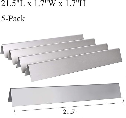 GasSaf 21.5 inch Flavorizer Bar and 27 inch Burner Tube Set Replacement for Weber Spirit E-210, S-200, S-210, E-210NG, Genesis Silver A, Spirit 500, Parts Kit Replace for Weber 7534 &7507