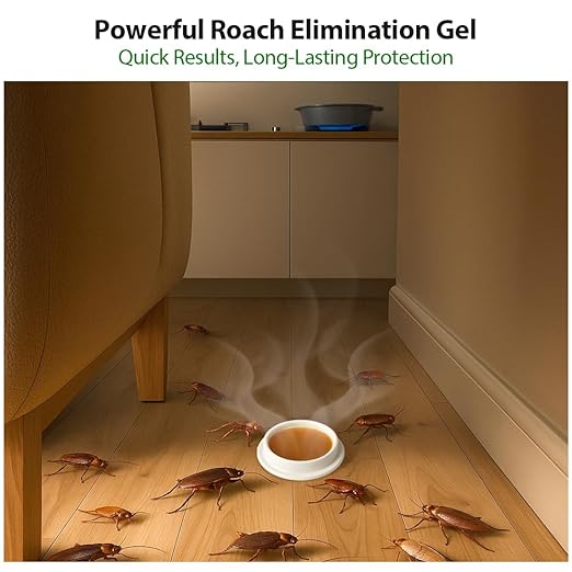 16 Pack Roach Killer Indoor Infestation Roaches Gel Bait Stations, Powerful Cockroach Killer Indoor Home for Roach Infestation, Long-Lasting & Effective Cockroach Gel Bait, Easy to Use