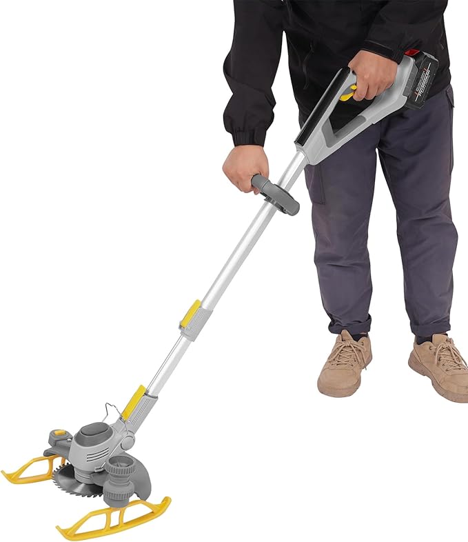 Cordless Weed Wacker Brush Cutter 3 in 1 Battery Powered Weed Eater, Lightweight Stringless Electric Grass Trimmer with 21V 4000mAh Battery, Adjustable Length & Cutting Angle for Lawn Garden