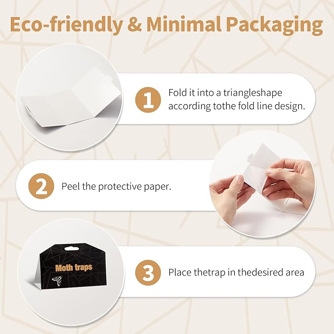 Upgraded Moth Traps, 8Pack Double Potent Pantry & Clothes Traps with Pheromones Prime, No Toxic & Odorless Meal Moth Trap, Organic Sticky Moths Balls Repellent with Lure for Closet, Kitchens
