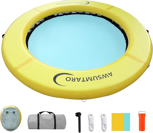Inflatable Water Hammock, Suitable for Lakes, Pools, Beaches, Rivers, Adult Parties, Round Inflatable Dock