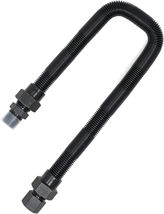 Midwest Hearth 3/4" Whistle Free Gas Flex Line for Fire Pit - Black (24" Long)