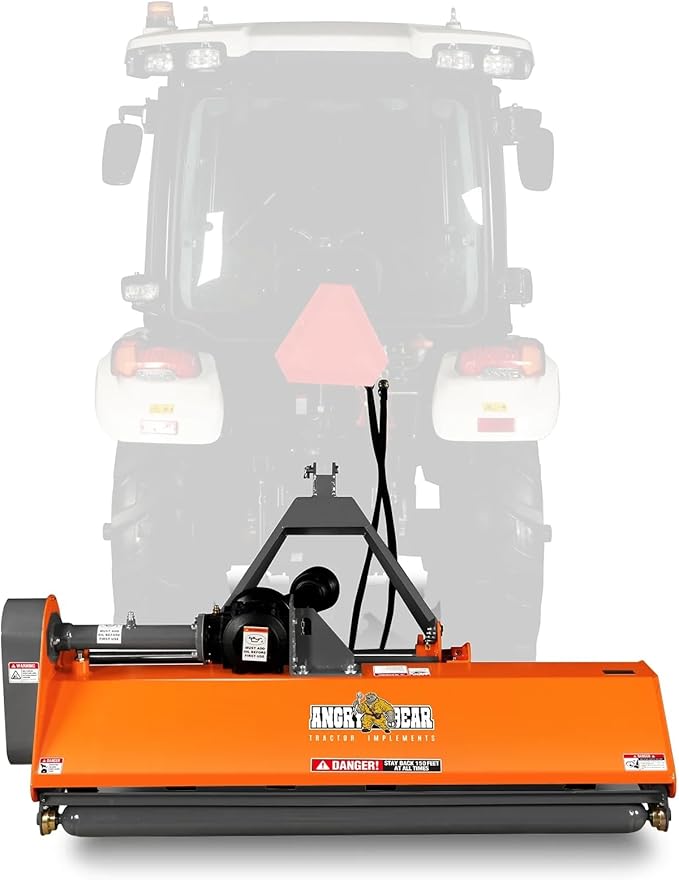 68'' Working Width 3 Point PTO Flail Mower with 8inch Left/Right Hydraulic Side Shift,for 30-60hp CAT 1 Tractor, NAM68H