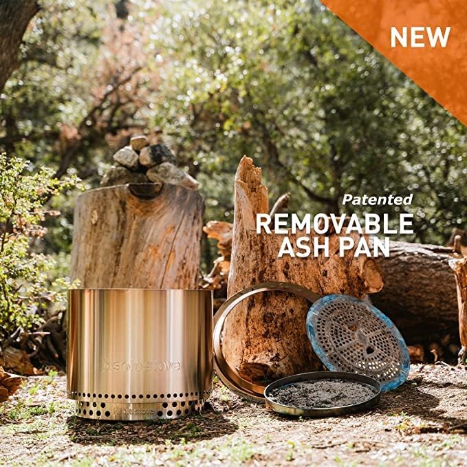 Solo Stove Bonfire 19.5" Smokeless Fire Pit with Removable Ash Pan | Portable Outdoor Fire Pit | Stainless Steel - Wood Burning Lightweight Fireplace | Ideal for 4-6 People, 20 lbs