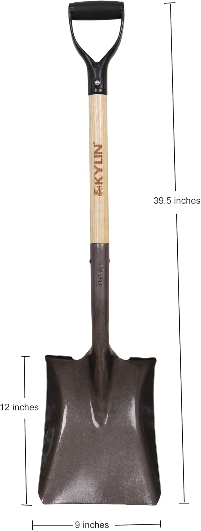 Kylin Multi-Purpose Garden Spade Shovels Set for Digging and Transfer with Durable Hard Wood Heavy Duty Handle (5 Pack)