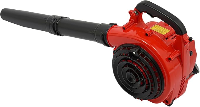 25.4CC Leaf Blower & Leaf Vacuum Mulcher, 2-Stroke Handheld Gas Powered Leaf Blower for Yard Cleanup, Mulching & Debris Collection, Red