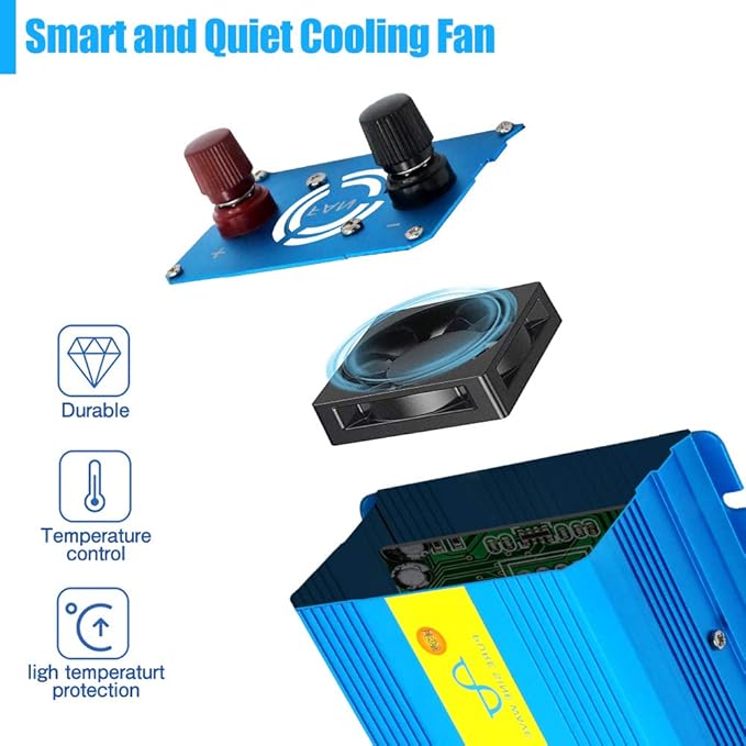 LVYUAN 500 watts 1000 (Peak) Pure Sine Wave Car Power Inverter 24V DC to 110V/120V AC Converter with 2 sockets and USB Port for Car Truck Family Solar System,RV, Truck,Road Trip