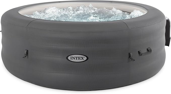 INTEX SimpleSpa Inflatable Hot Tub, 6 Person Jet Massage Spa with Built-in Pump and Cover - Portable Outdoor Tub with Bubble Jets for Home, Backyard, and Patio