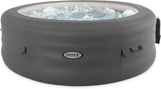 INTEX SimpleSpa Inflatable Hot Tub, 6 Person Jet Massage Spa with Built-in Pump and Cover - Portable Outdoor Tub with Bubble Jets for Home, Backyard, and Patio