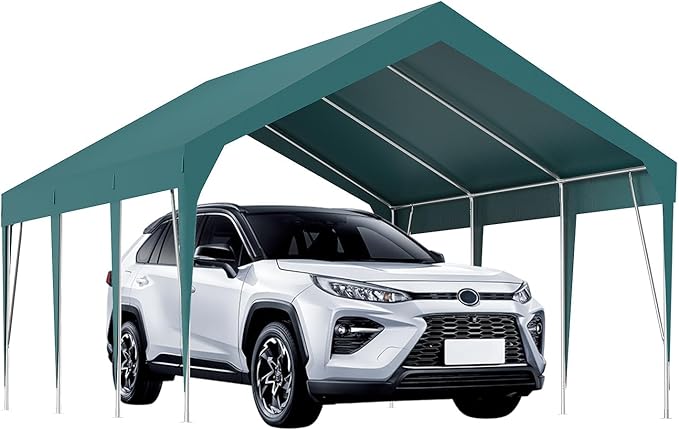 13 X 20FT Heavy Duty Carport, Portable Garage Shelter, Portable Car Tent Garage Waterproof UV-Resistant for Car, Truck