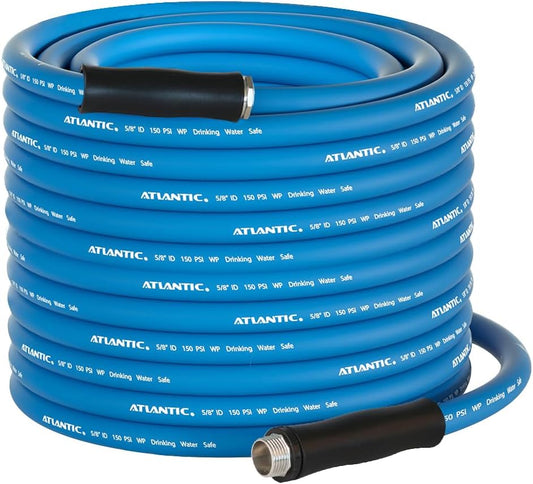 Atlantic RV Drinking Water Safe Hose 100 ft Short Garden Hose Extension:Lightweight, Lead, BPA, Phthalate-Free, and PVC-Free.