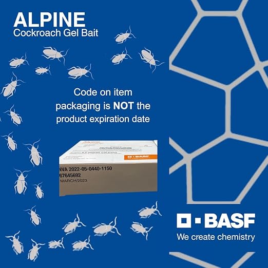 BASF Alpine Rotation 2 Cockroach Gel Bait Roach Killer for Indoor or Outdoor Infestation Control, Syringe Applicator 30 gram, 4 Pack