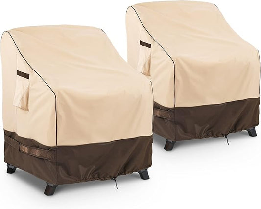 KylinLucky Patio Furniture Covers Waterproof,Lawn Outdoor Chair Cover Fits up to 35 W x 35 D x 34 H inches 2 Pack