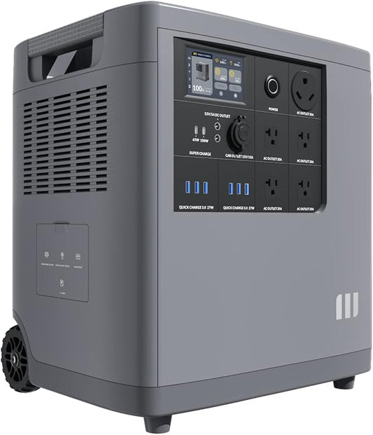 Mango Power E Home Backup & Portable Power Station, 3.5kWh Capacity & 3kW AC Output, CATL LFP Battery with 10-year Warranty, Fast Charging in 1.5 Hours, For Emergency/RV/Off-Grid, 30% IRS Tax Credit