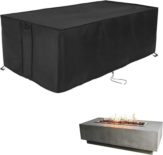 Rectangular Fire Pit Cover 60 inch, Propane Gas Fire Pit Table Cover,Outdoor Waterproof Firepit Table Cover - 60 X 28 X 17 Inch