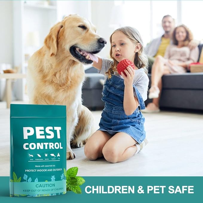 Pest Control Pouches Repel Mice, Mouse, Rats, Ants, Roaches, Spiders, Moths & Other Pest, Indoor Mice Repellent, Mouse Repellant, Rat Repellent Safe for Kids & Pets -9 Pouches