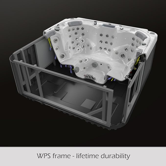 Bueno Spa Atlanta 3 - Person 37- Jet Acrylic Hot Tub in Ice White with New Arctic Max Insulation, Ozonator, and Cover in Ice White