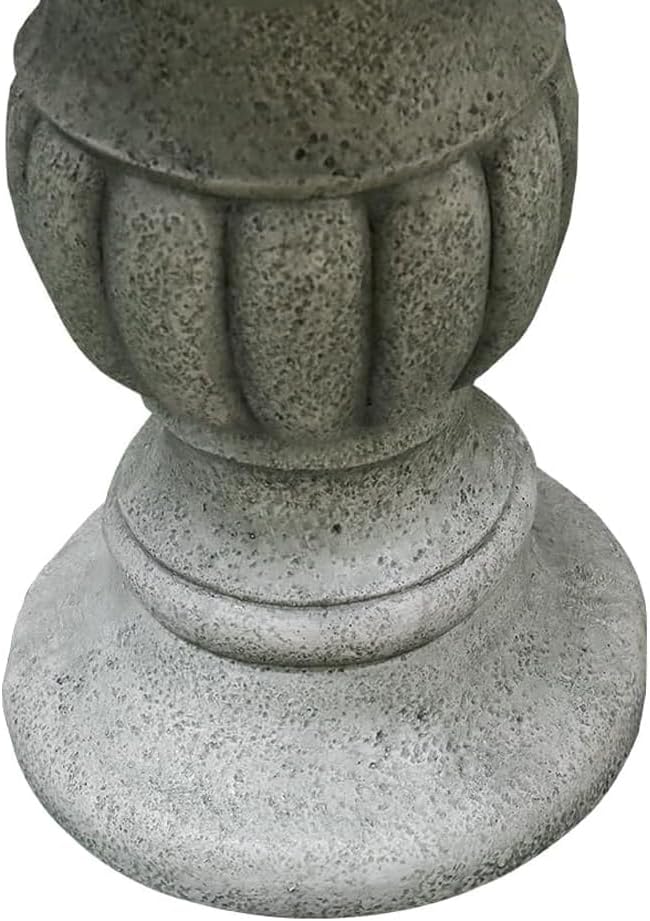 ourrco 39.3” H Outdoor Floor Water Fountain, 3-Tiers Concrete Water Fountain with Submersible Electric Pump - Garden Cascading Waterfall for Yard Patio Lawn Home Decor