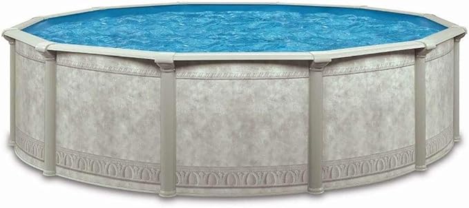 Aquarian Steel-Frame Outdoor Above-Ground Swimming Pool, Round, 21' x 52", Venetian