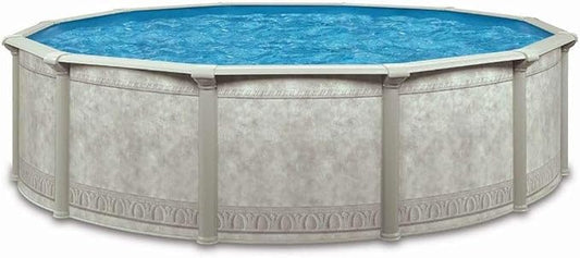 Aquarian Steel-Frame Outdoor Above-Ground Swimming Pool, Round, 21' x 52", Venetian
