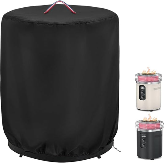 Fire Pit Cover for Ninja Fireside 360 Outdoor Heater Waterproof 600D Oxford with PU Backing & Critical Seam Taping Heavy Duty Anti-UV Round Firepit Covers Protector Fits for Fireside360 Fire Pit