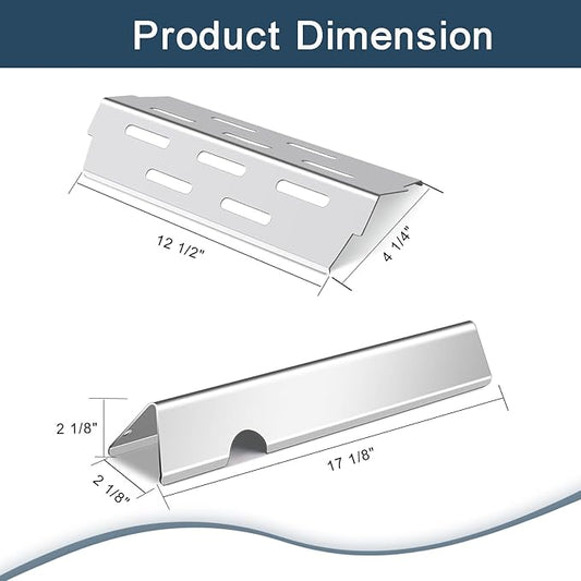 Grieptra Flavorizer Bars and Heat Deflectors for Weber Genesis II 300/LX 300, GS4 Genesis ii E-310 ii E-315 ii E/S335 ii se-335 Grill (304 Stainless Steel, 66032 * 5+ES/410 * 3)