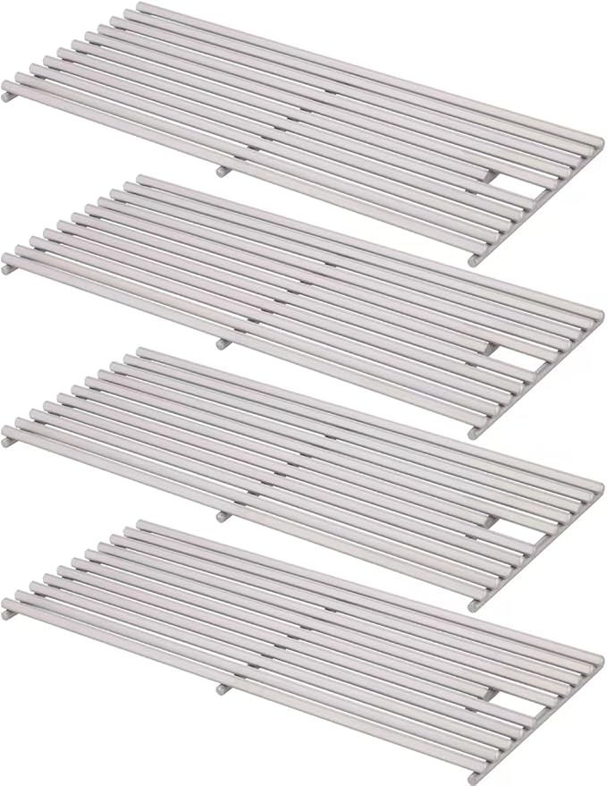 4 Pack 18" x 7-3/8" Heavy Duty 304 Stainless Steel Triangle Solid Rod BBQ Grill Grates Replacement Parts for Blaze Grill 3, 4, 5 Burner Grill Models,5 Models Blaze(BLZ-3,4,4LTE,5,3LTE)