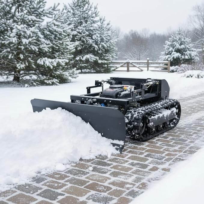 Lawn Mower, Remote Control Lawn, Small Crawler,22HP Gas Engine,Oil-Electric Hybrid Drive Lawn Mowing and Weed Whacker, All Terrain Grass Cutter Yard Mower, 65° Climbing (SKD-608-90TXC)