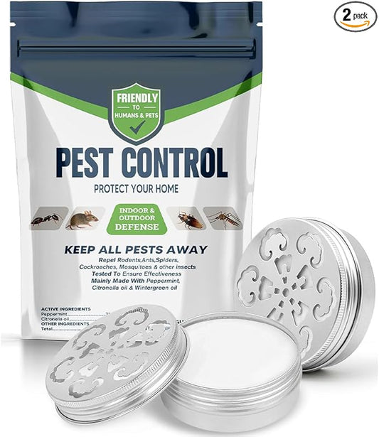 Pest Control,Rodent Repellent for Cars Engines,Car Rat Repellent,Car Rodent Repellent Outdoor/Indoor, Mice Repellent for Cars,Also Strongly Repel Mosquito,Roaches,Spider,Ants, &Other Pests-2P