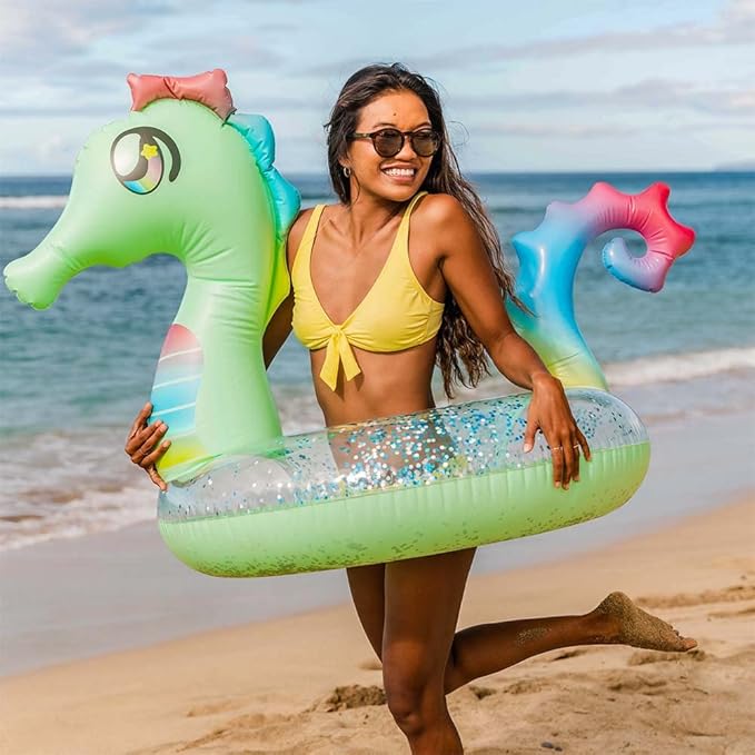 Poolcandy Inflatable 40" inch Animal Pool Tubes & Swim Rings