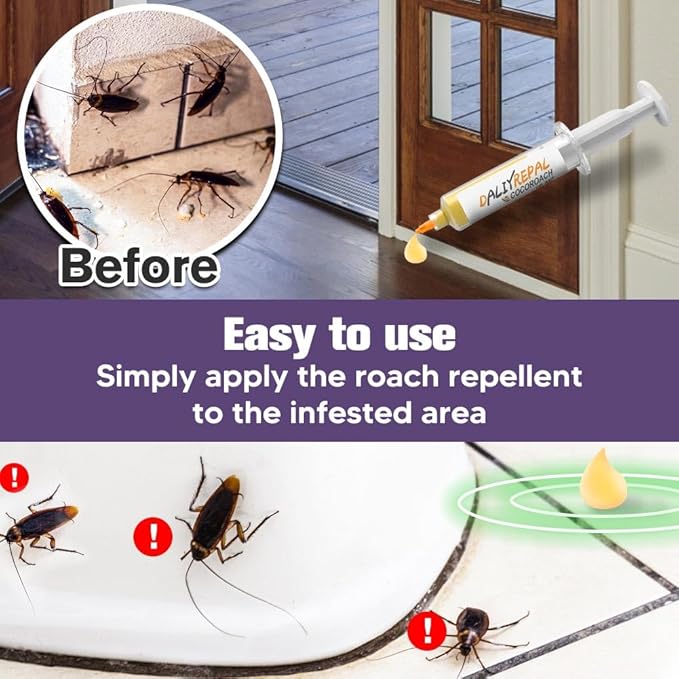 Cockroach Repellent,Natural Roach Repellent, Roach Repellent for Home,Car,Pet and People Safe,Simple to Use -4 Pack