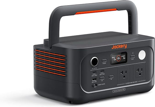 Jackery Explorer 500 v2 Portable Power Station, 512Wh LiFePO4 Battery, 500W AC/1000W Peak, Solar Generator for Camping, Outdoors, and Power Outages