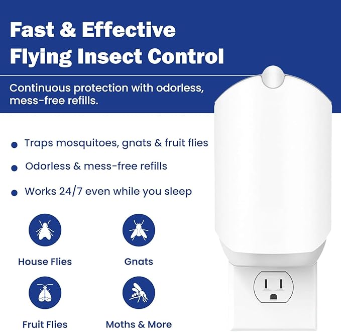 Refills for Zevo Flying Insect Trap (10 Pack) - Value Pack, 40+ Day Use - Replacement Cartridges for Zevo M364, M364A & MAX - Non-Toxic & Odorless (Fly Trap, 10, Count)