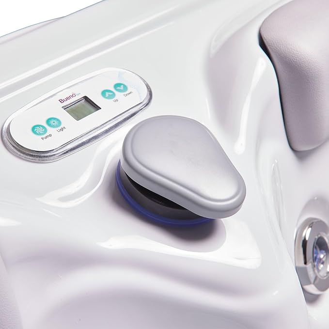 Bueno Spa Atlanta 3 - Person 37- Jet Acrylic Hot Tub in Ice White with New Arctic Max Insulation, Ozonator, and Cover in Ice White