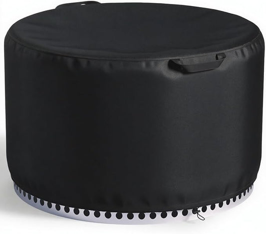 Chinchilla Fire Pit Cover Round for Solo Stove Yukon 27", Waterproof Smokeless Fire Pit Cover, 600D Strong Tear Resistant, Fits for Gas/Table/Bowl Fire pits