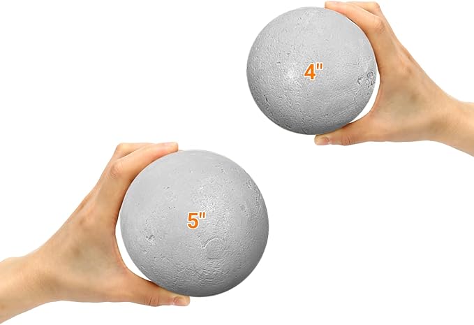 Ceramic Fire Balls, 5 Inch Set of 6 Fire Stones for Indoor & Outdoor Fire Pits or Gas Fireplaces, Reusable Decorative Landscaping and Fireplaces Accessories, Grey