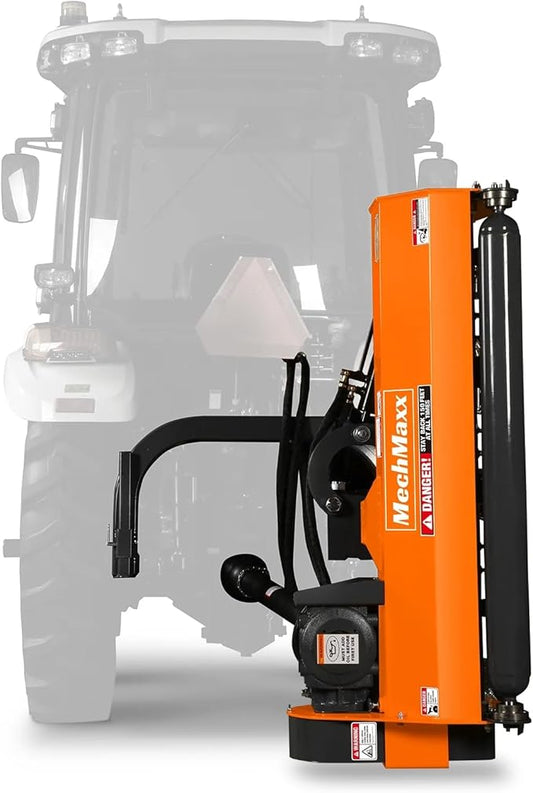 48" Inch PTO Drive 3 Point Hitch Offset Flail Ditch Bank Mower for 25-50HP Tractor, 69'' Offset Distance,60°/90° Rotation Angle, 20 Hammers, Model VAM48