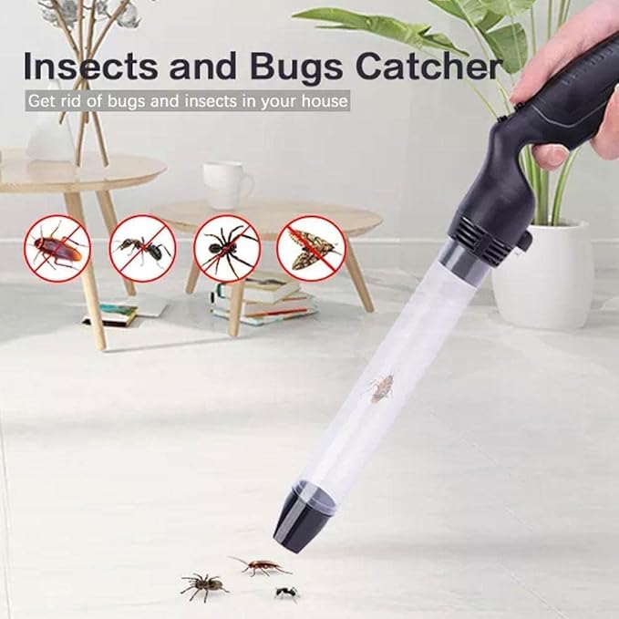 2025 Vacuum Bug Catcher Spider Insect Traps Catcher Bug Pest Control for Adults,Kids Insects Handheld Pest Suction Trap LED Flashlight for Ants,Moth,Stink Bugs,Beetle,Cockroach(Battery Not Include)