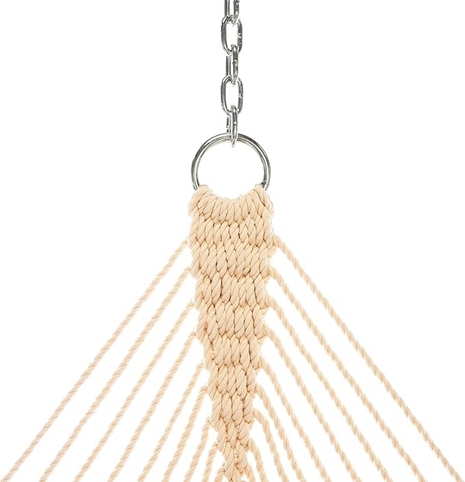 Original Pawleys Island Large Green Soft Weave Hammock with Free Extension Chains and Tree Hooks, Accommodates 2 People, 450 LB Weight Capacity, 13 ft. x 55 in.