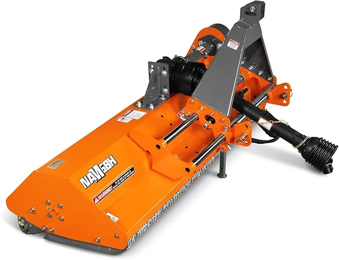 68'' Working Width 3 Point PTO Flail Mower with 8inch Left/Right Hydraulic Side Shift,for 30-60hp CAT 1 Tractor, NAM68H