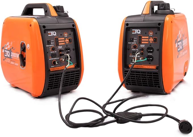 ETQ Tough Quality 2000/3600Watt Portable Generator - Extremely Quiet - CARB Compliant (2000W inverter)