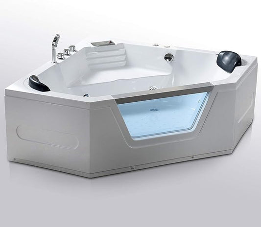 Whirlpool bathtub hydrotherapy 2 persons 10 water jets Hot tub 59" - Marbella