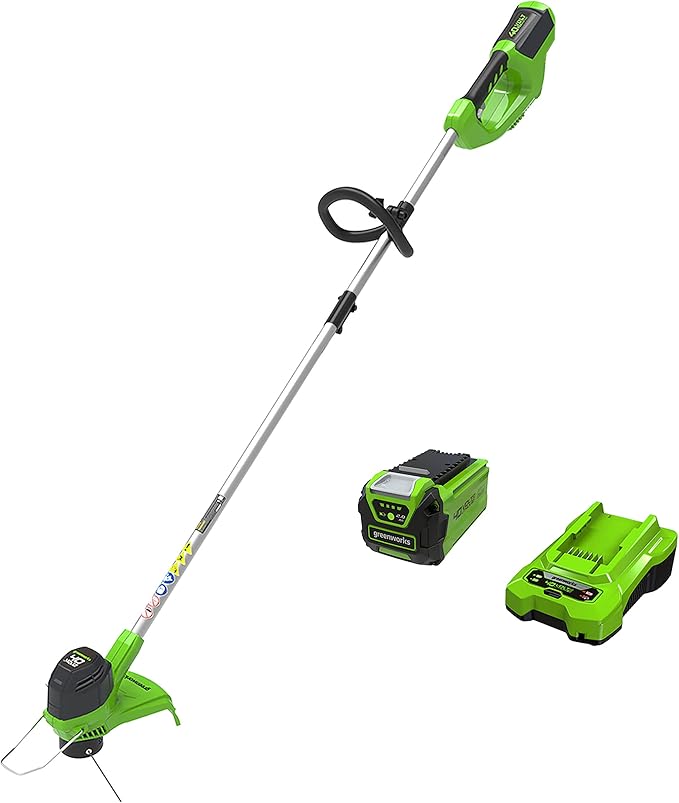Greenworks 40V 12" Cordless String Trimmer, 0.065" Dual Line with Auto Feed, Variable Speed, Lightweight Weed Eater, 3-Year Warranty