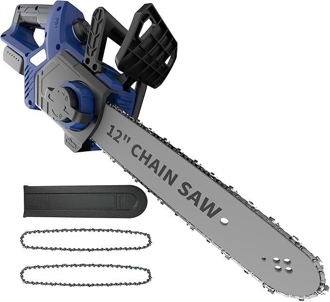 NANWEI 12 Inch Mini Electric Chainsaw Cordless With 2 Chains，Compatible with Makita 18V Battery，Battery Powered Chainsaw For Wood，Tree Cutting (Without Battery)